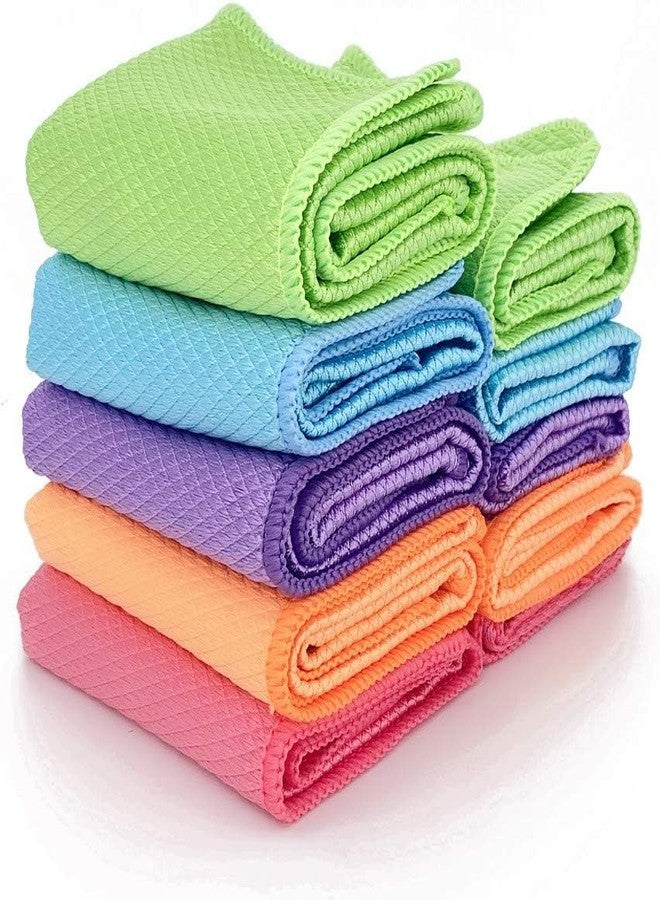 STORE77® Fish Scale Streak Free Magic Glass Window Car Mirror Microfiber Cleaning Cloth Cleaner Cloths,Lint Free Stainless Steel Windshield Shower Cleaning Cloth,Miracle Polishing Towels Pack of 4 - Image 1